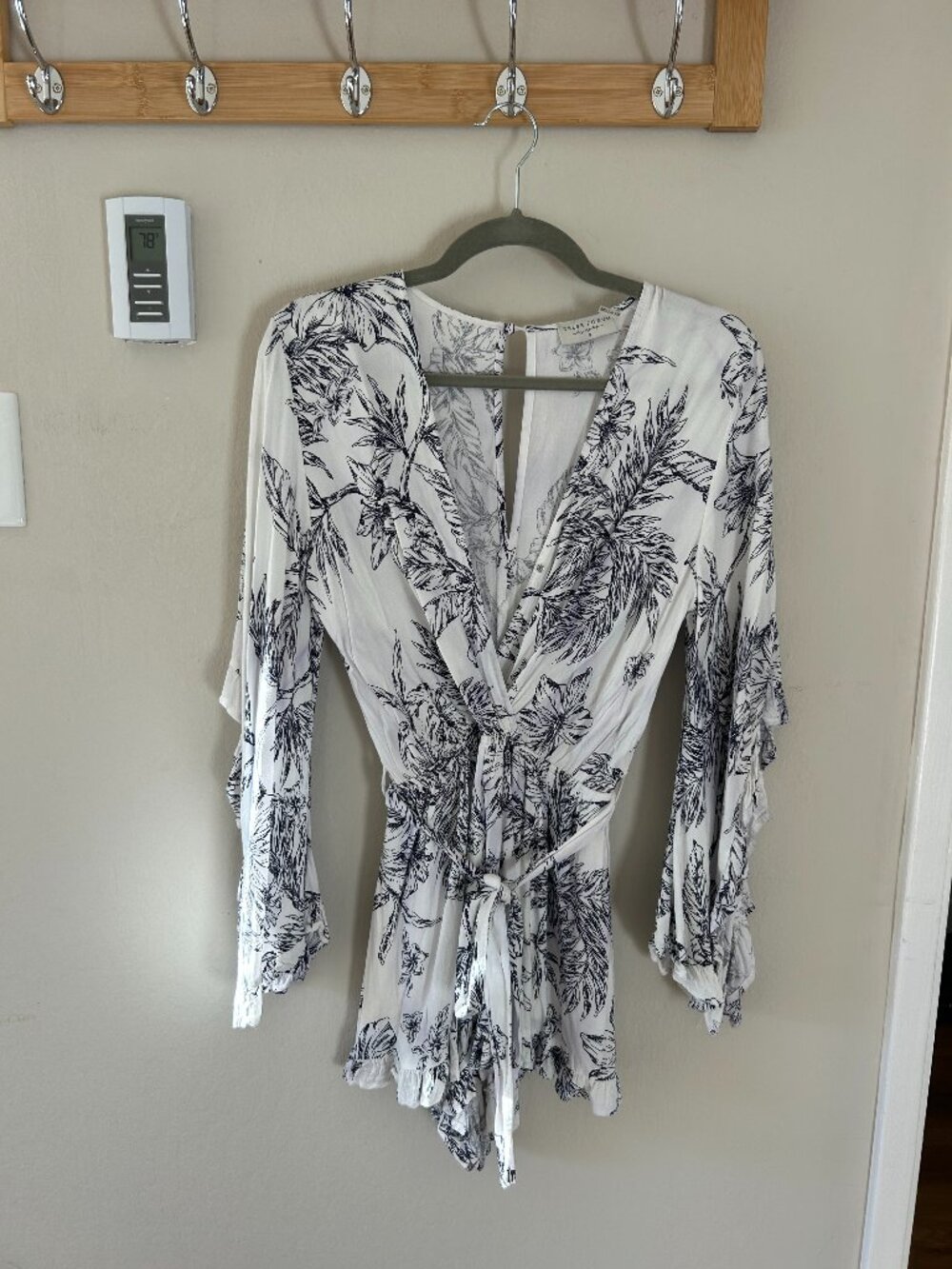 Boutique Floral Wrap Romper | Lightweight & Flowy | Size S